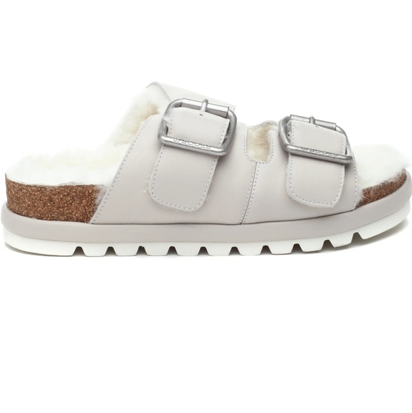 JSlides Genuine Shearling Slides - Picture 2 of 14